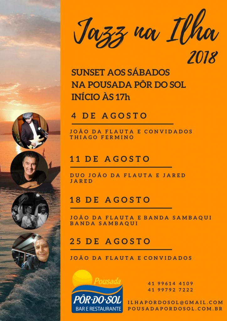 cartaz do festival jazz na ilha de agosto de 2018